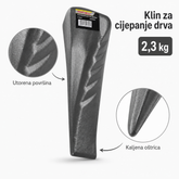 Klin za cijepanje drva 2,3 kg