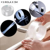 Silikonska dvostrana traka NanoStick | 5 rola x 3m