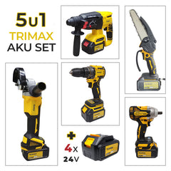 Trimax AKU set alata 5u1 - x4 baterije
