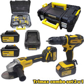 Combo set Udarna Bušilica + Aku brusilica 24v x2 - 5 AH