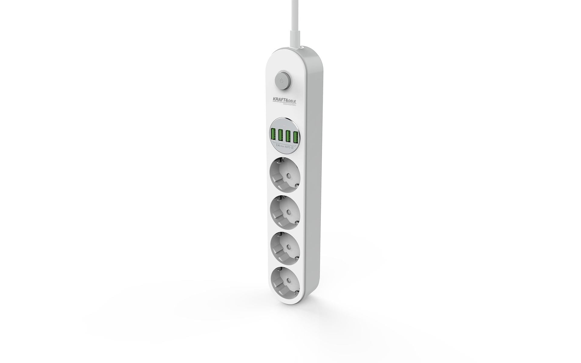 Produžni kabel s 4 utičnice i 4 USB ulaza