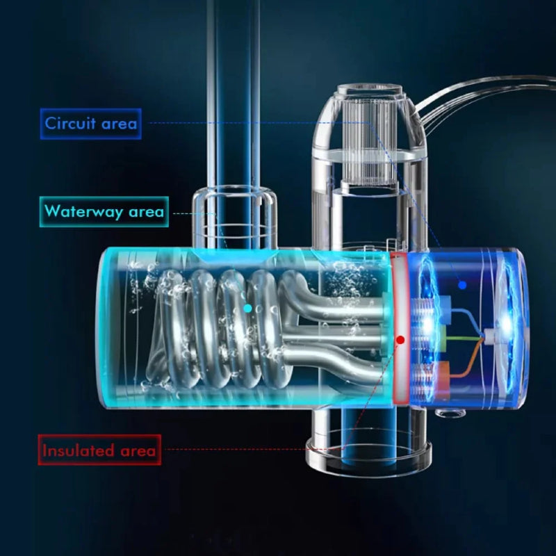 Slavina sa ugrađenim grijačem za zid ili sudoper