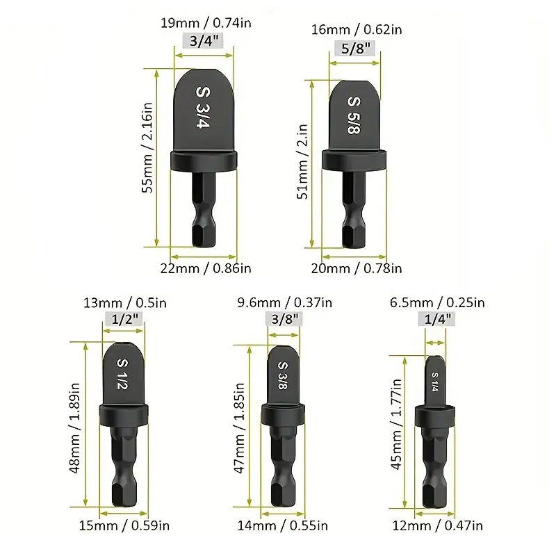 5-djelni Set Alata za Ekspanziju Bakrenih Cijevi