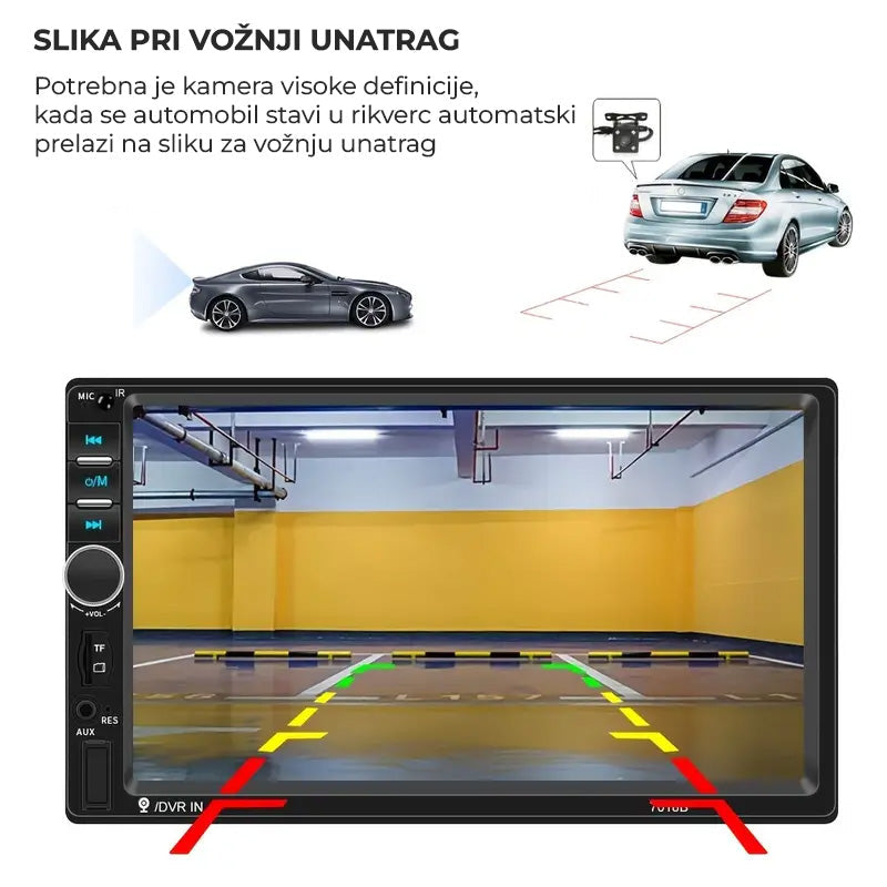 AUTO RADIO LCD + kamera + daljinski