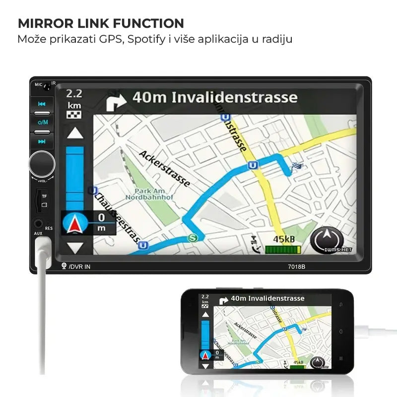 AUTO RADIO LCD + kamera + daljinski