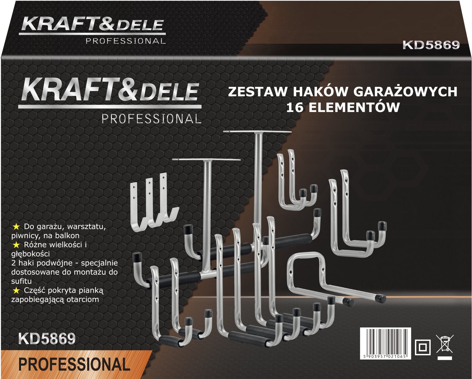 Set garažnih kuka 16 kom KD5869