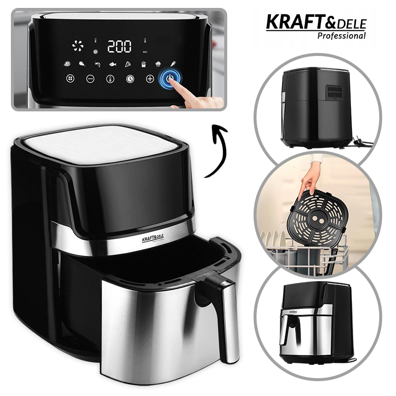 XL smart friteza na vrući zrak 8L – 1850W | Kraft&Dele