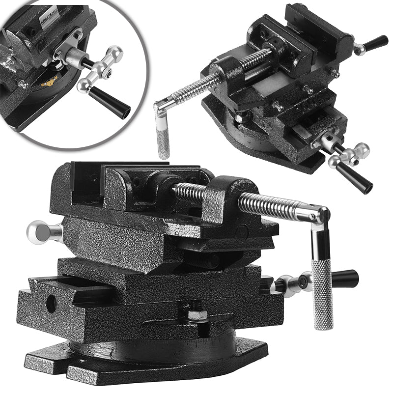 Dvoosni križni strojni škripac 100 mm