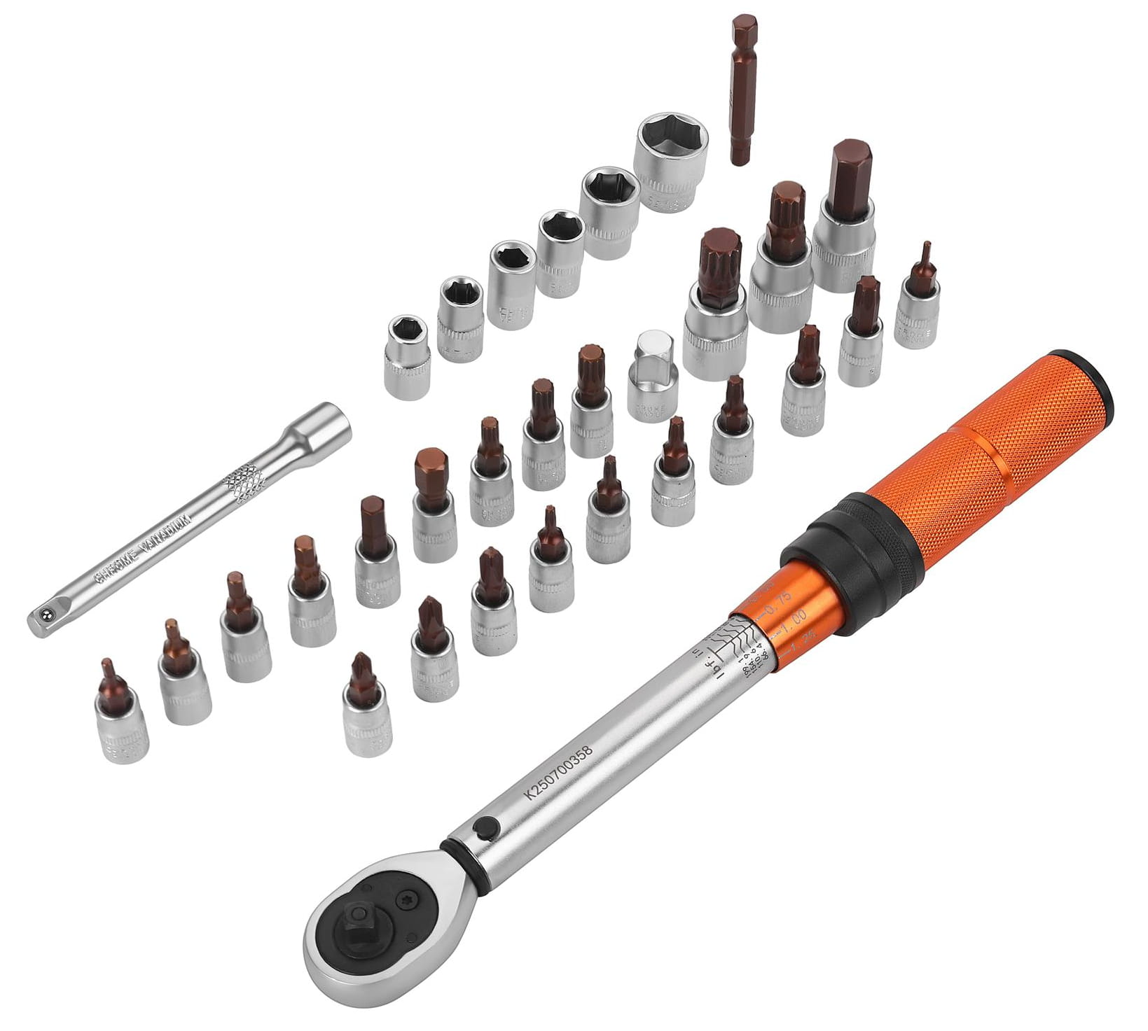 Mikro moment ključ 1/4" 5–25 Nm + set nastavaka (32 kom) | Kraft&Dele