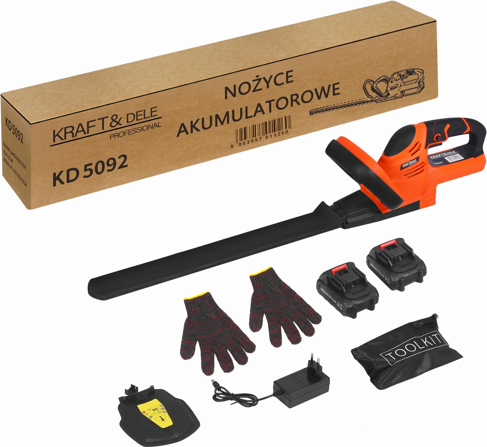 Kraft&Dele aku škare za živicu - 21V x2 480 mm