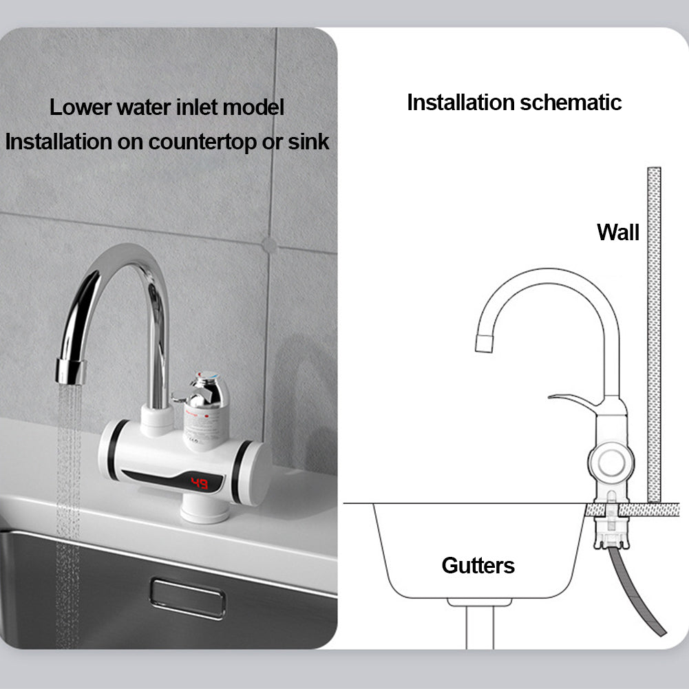 Slavina sa ugrađenim grijačem za zid ili sudoper