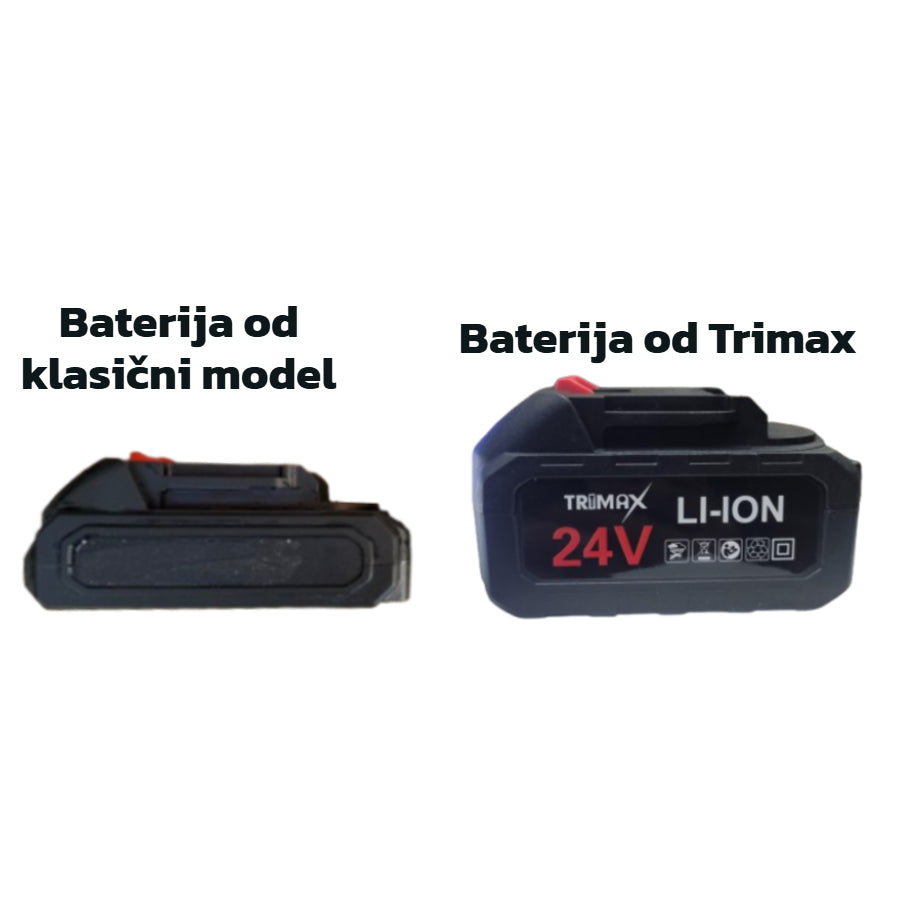 Trimax teleskopski aku trimer za travu x 2 baterije 24v - 5.0AH