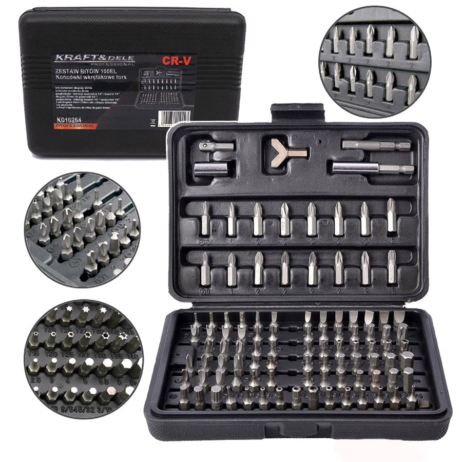 Set torx i bitova  za odvijače – 100 elemenata